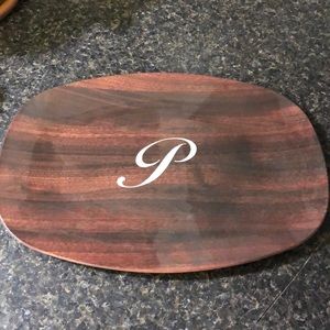 Monogrammed P Platter